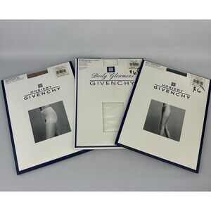 VTG 1990's Givenchy Pantyhose Size B 3 Pair -554 Beige, 156 White, 212 Navy
